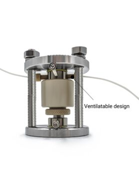 Solid-state battery testing mold, solid-state battery gas generation testing mold, vented mold