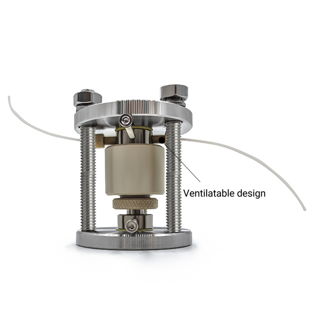 Solid-state battery testing mold, solid-state battery gas generation testing mold, vented mold